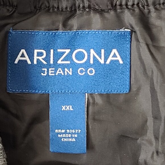 Arizona Jean Co Quilted Bomber Puffer Jacket Coat Mens Size XXL Black Zip NWT - Picture 2 of 7